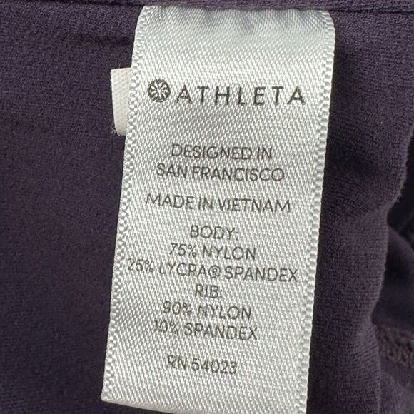 ATHLETA Barre Stirrup High Rise Powervita Plum Leggings Size Small - Picture 9 of 9